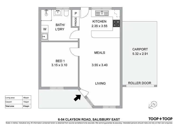 Floorplan of Homely unit listing, 6/54 Clayson Road, Salisbury East SA 5109
