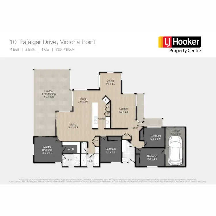 Floorplan of Homely house listing, 10 Trafalgar Drive, Victoria Point QLD 4165