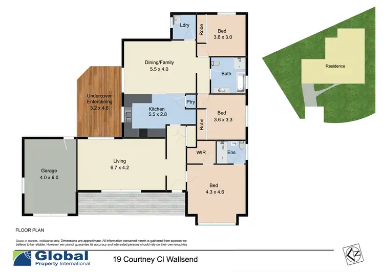 Floorplan of Homely house listing, 19 Courtney Close, Wallsend NSW 2287