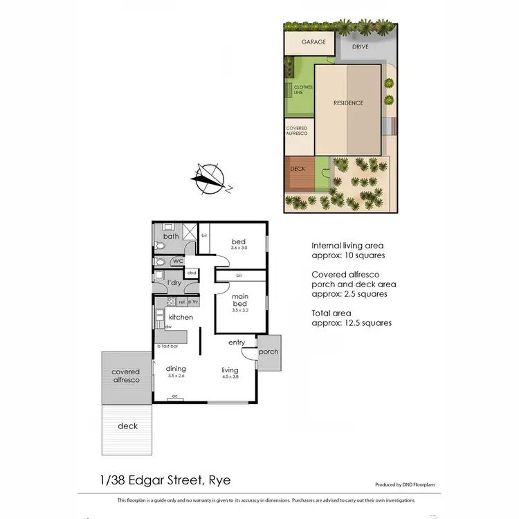 Floorplan of Homely unit listing, 1/38 Edgar Street, Rye VIC 3941