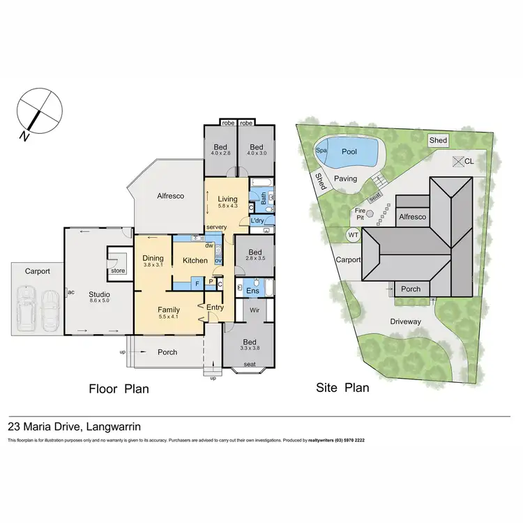 Floorplan of Homely house listing, 23 Maria Drive, Langwarrin VIC 3910