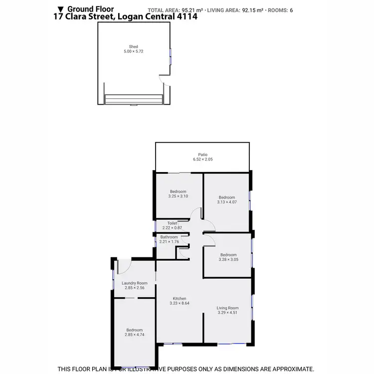 Floorplan of Homely house listing, 17 Clara Street, Logan Central QLD 4114