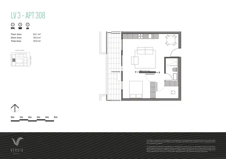 Floorplan of Homely apartment listing, 308/79-81 Asling Street, Brighton VIC 3186