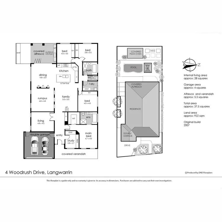 Floorplan of Homely house listing, 4 Woodrush Drive, Langwarrin VIC 3910