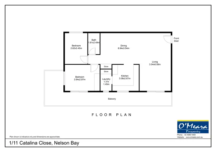 Floorplan of Homely unit listing, 1/11 Catalina Close, Nelson Bay NSW 2315