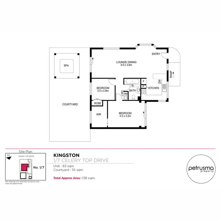 Floorplan of Homely unit listing, 1/7 Celery Top Drive, Kingston TAS 7050