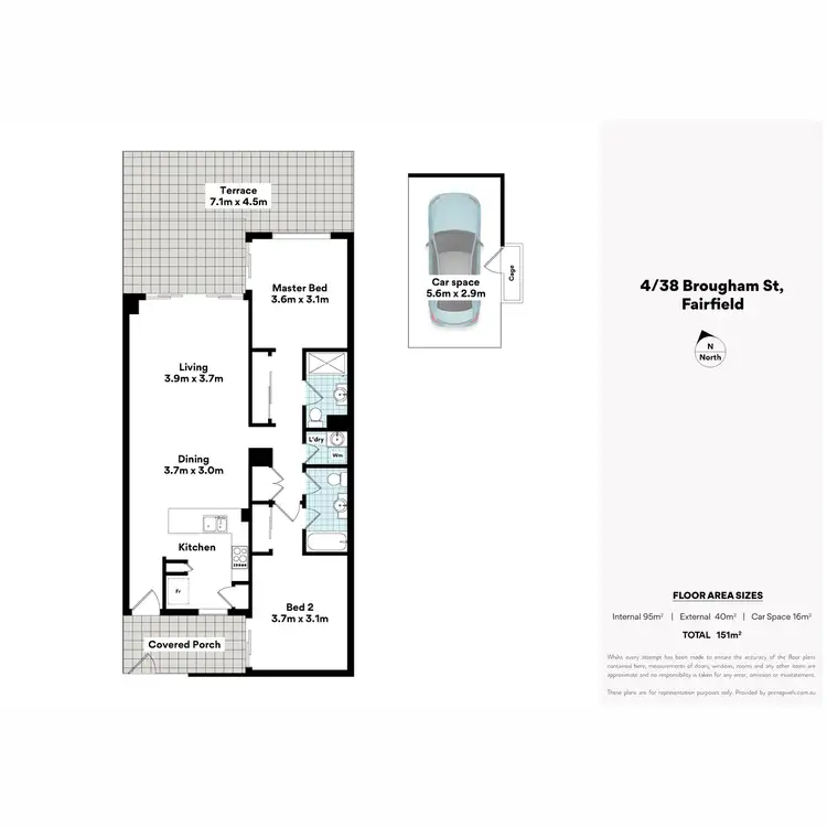 Floorplan of Homely apartment listing, 4/38 Brougham Street, Fairfield QLD 4103