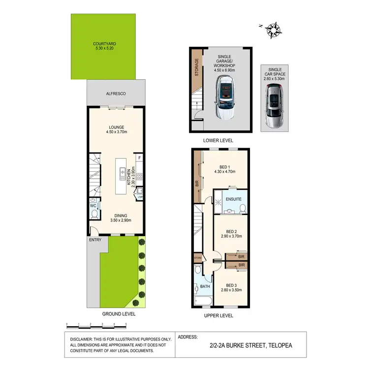Floorplan of Homely townhouse listing, 2/2 Burke Street, Telopea NSW 2117