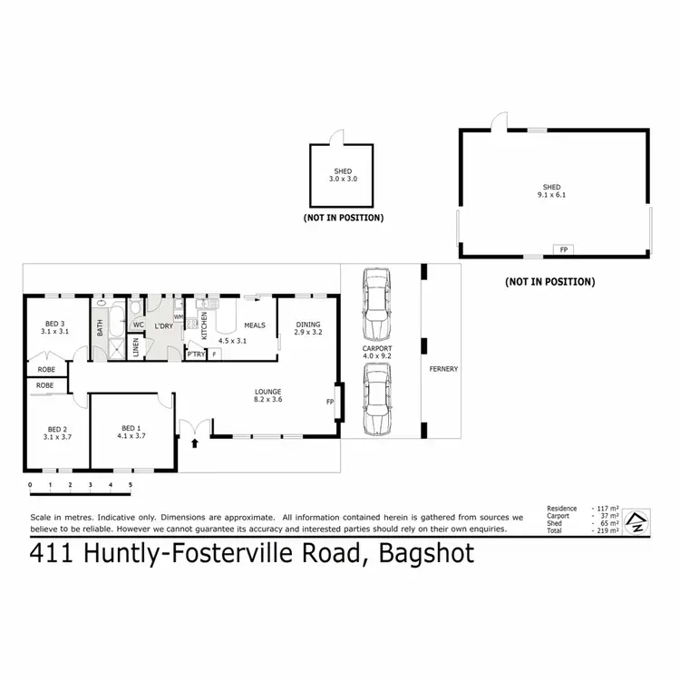 Floorplan of Homely house listing, 411 Huntly-Fosterville Road, Bagshot VIC 3551