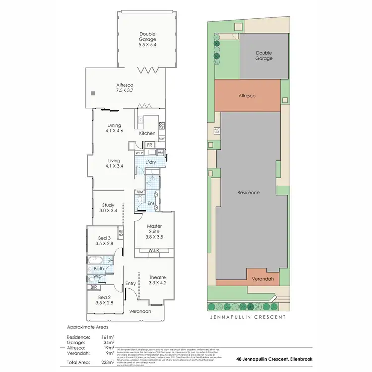 Floorplan of Homely house listing, 48 Jennapullin Crescent, Ellenbrook WA 6069