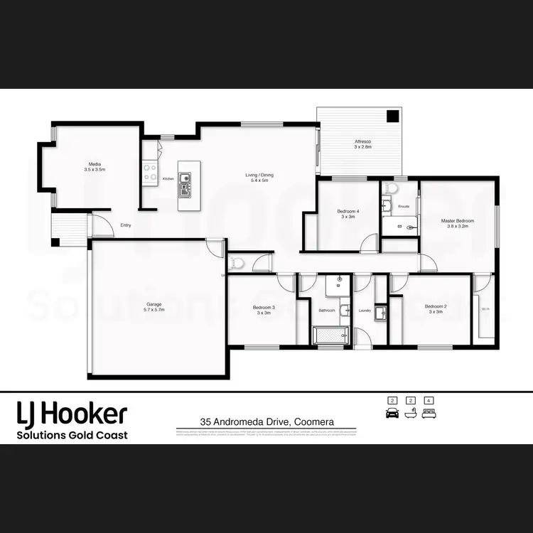 Floorplan of Homely house listing, 35 Andromeda Drive, Coomera QLD 4209