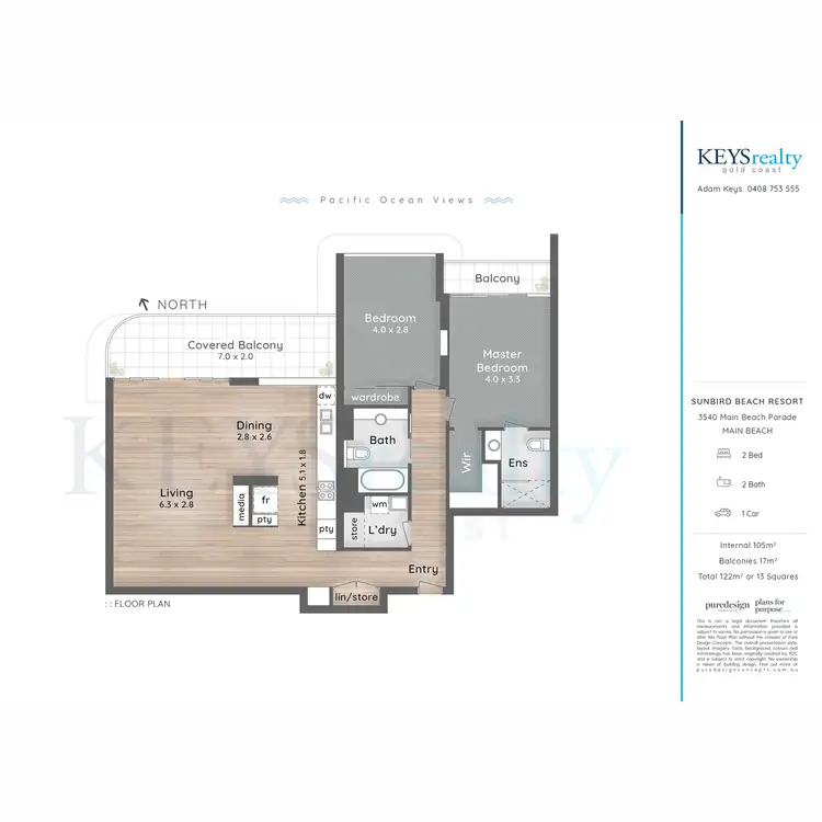 Floorplan of Homely apartment listing, 21C/3540 MAIN BEACH Parade, Main Beach QLD 4217