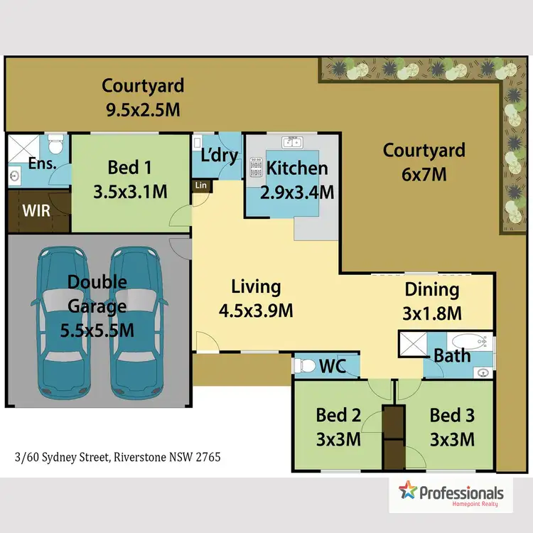 Floorplan of Homely house listing, 3/60 Sydney Street, Riverstone NSW 2765