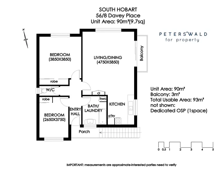 Floorplan of Homely apartment listing, 56/8 Davey Place, South Hobart TAS 7004