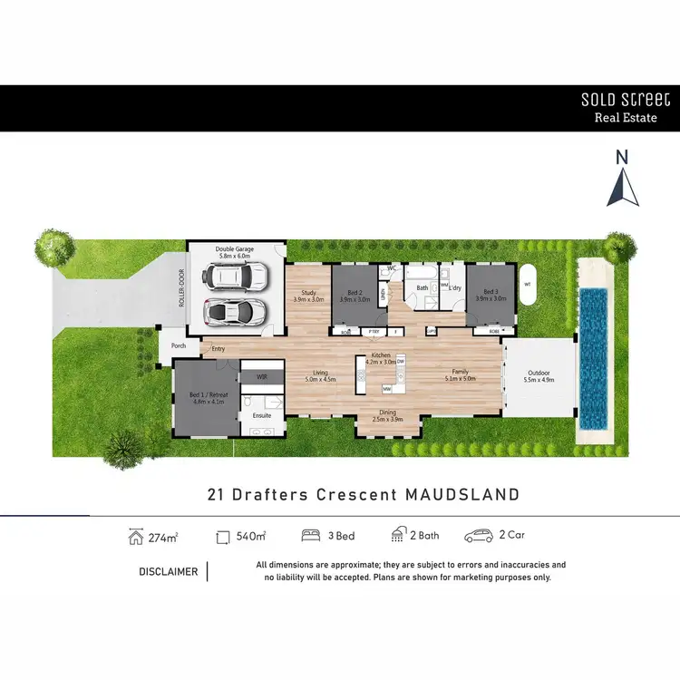 Floorplan of Homely house listing, 21 Drafters Crescent, Maudsland QLD 4210