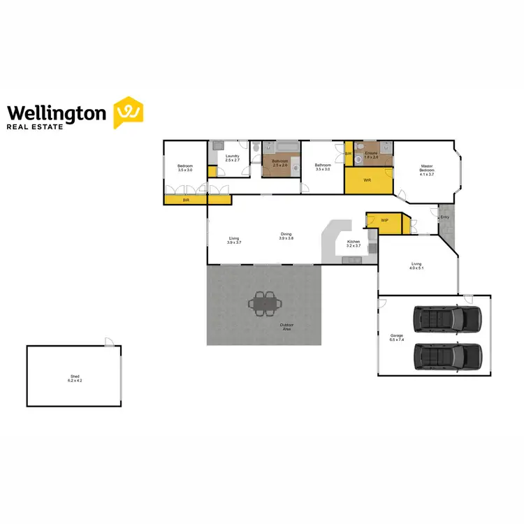 Floorplan of Homely house listing, 4 Thornton Court, Sale VIC 3850