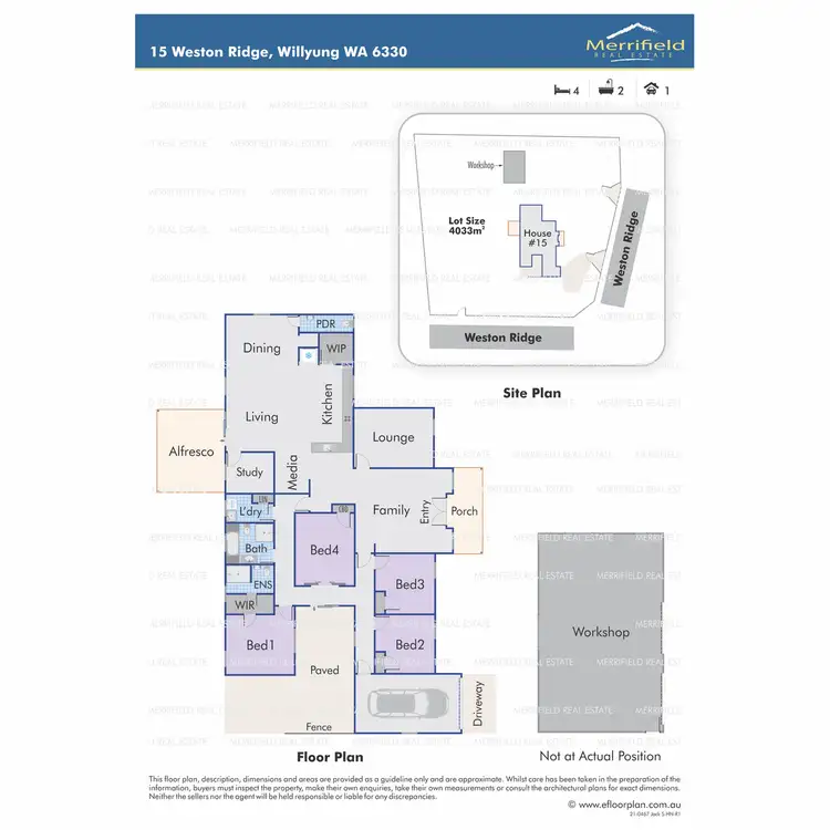 Floorplan of Homely house listing, 15 Weston Ridge, Willyung WA 6330