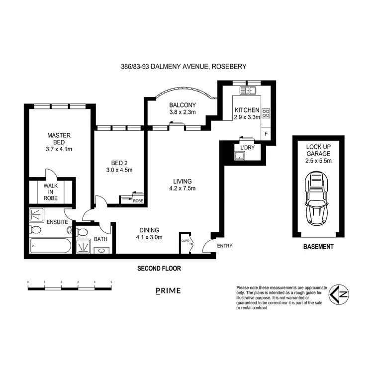 Floorplan of Homely apartment listing, 386/83 Dalmeny Avenue, Rosebery NSW 2018