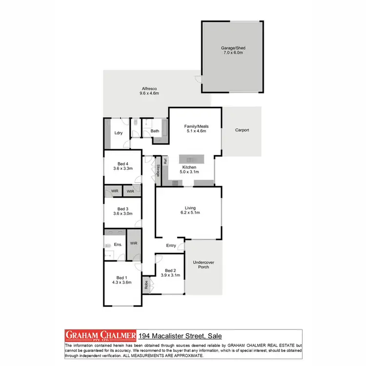Floorplan of Homely house listing, 194 Macalister Street, Sale VIC 3850