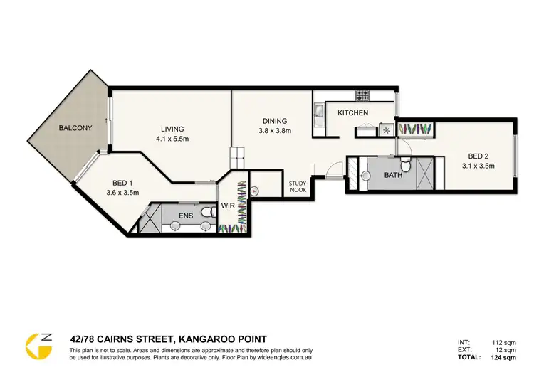 Floorplan of Homely apartment listing, 42/78 Cairns Street, Kangaroo Point QLD 4169