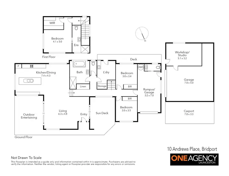 Floorplan of Homely house listing, 10 Andrews Place, Bridport TAS 7262