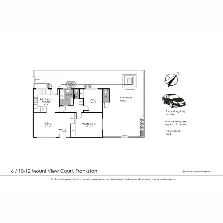 Floorplan of Homely apartment listing, 6/10-12 Mount View Court, Frankston VIC 3199