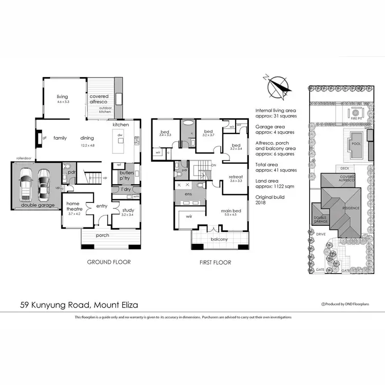 Floorplan of Homely house listing, 59 Kunyung Road, Mount Eliza VIC 3930