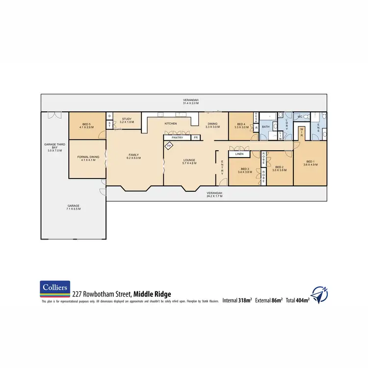 Floorplan of Homely house listing, 227-229 Rowbotham Street, Middle Ridge QLD 4350