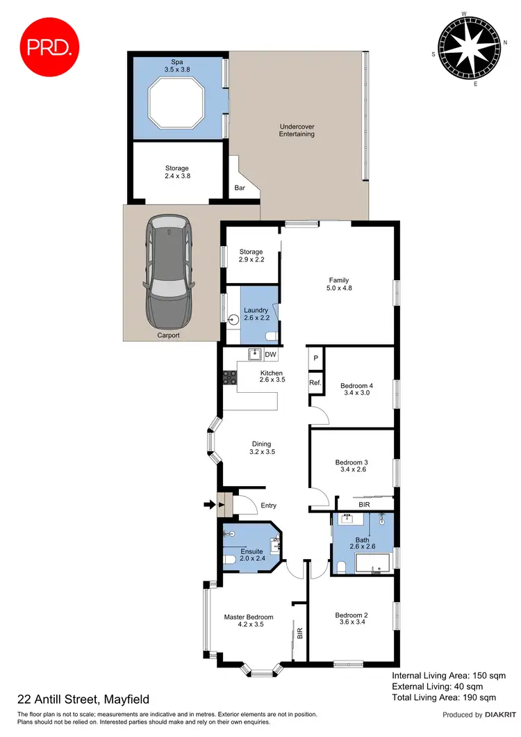Floorplan of Homely house listing, 22 Antill Street, Mayfield NSW 2304
