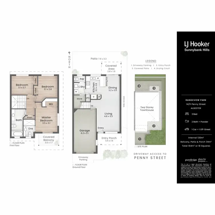 Floorplan of Homely townhouse listing, 14/11 Penny Street, Algester QLD 4115