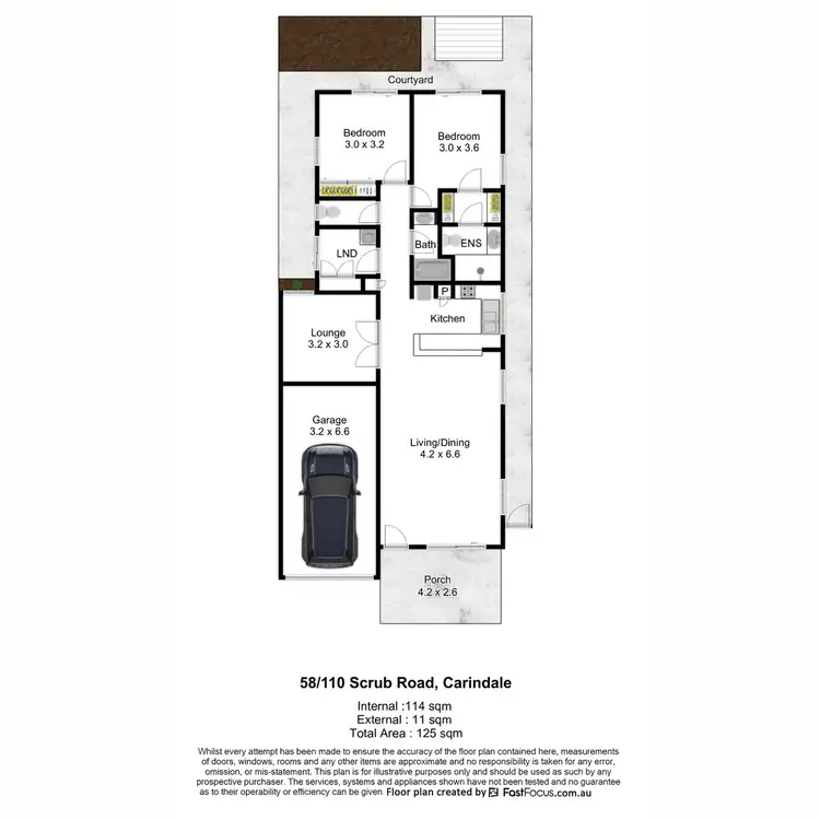 Floorplan of Homely unit listing, 58/110 Scrub Road, Carindale QLD 4152