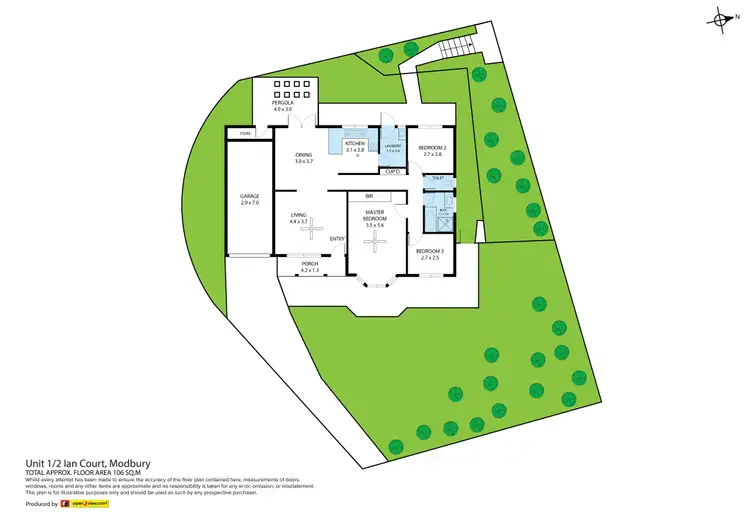 Floorplan of Homely unit listing, 1/2 Ian Court, Modbury SA 5092