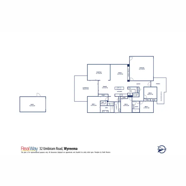 Floorplan of Homely house listing, 32 Umbiram Road, Wyreema QLD 4352