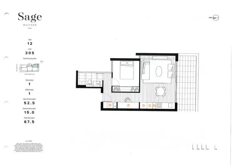 Floorplan of Homely apartment listing, 304/1308 Malvern Road, Malvern VIC 3144