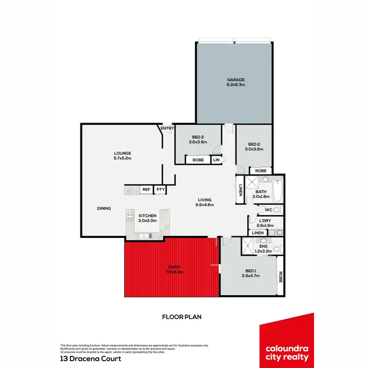 Floorplan of Homely house listing, 13 Dracena Court, Currimundi QLD 4551