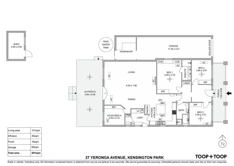 Floorplan of Homely house listing, 27 Yeronga Avenue, Kensington Park SA 5068