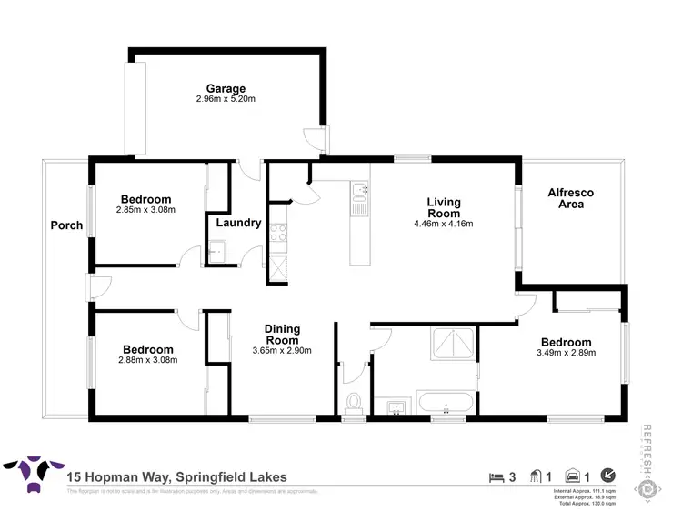 Floorplan of Homely house listing, 15 Hopman Way, Springfield Lakes QLD 4300