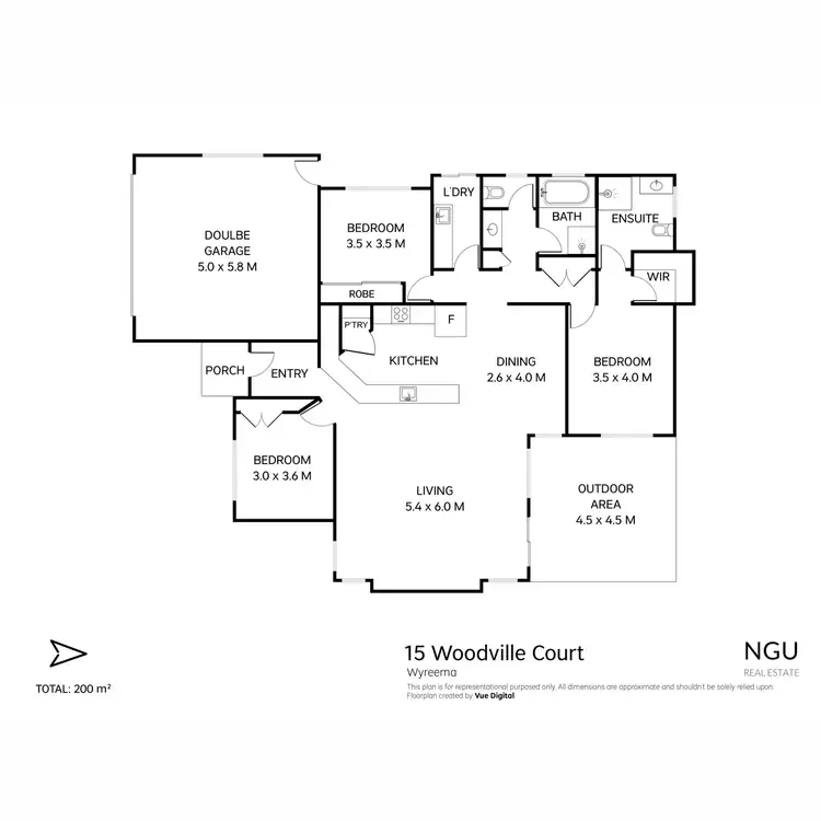 Floorplan of Homely house listing, 15 Woodville Court, Wyreema QLD 4352