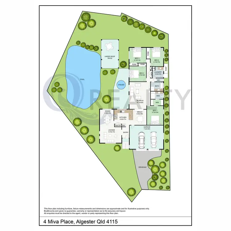 Floorplan of Homely house listing, 4 Miva Place, Algester QLD 4115