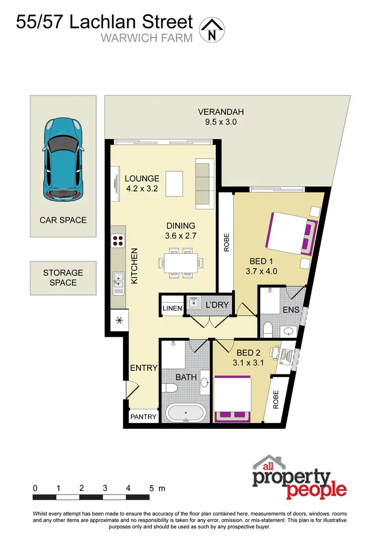 Floorplan of Homely unit listing, 55/57-59 Lachlan Street, Warwick Farm NSW 2170