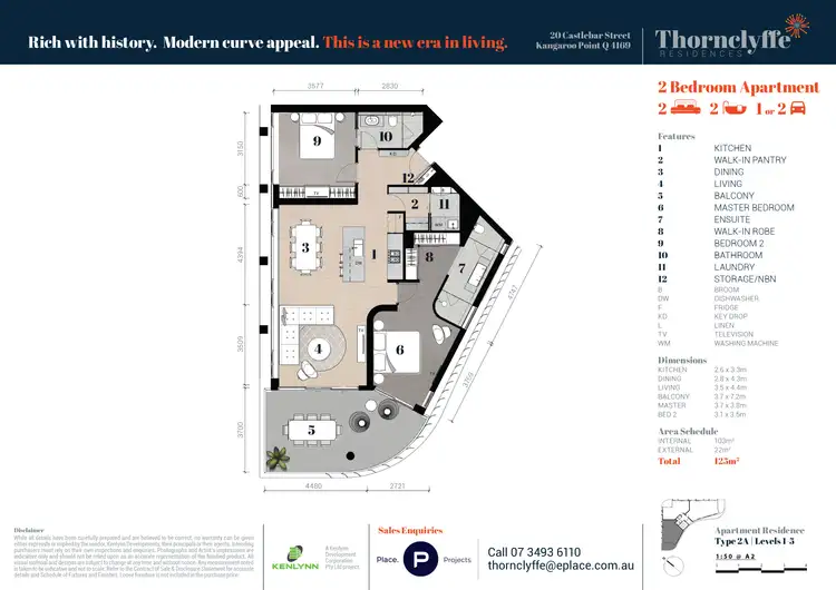 Floorplan of Homely apartment listing, 401/20 Castlebar Street, Kangaroo Point QLD 4169