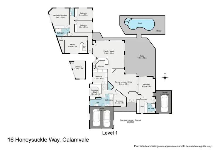 Floorplan of Homely house listing, 16 Honeysuckle Way, Calamvale QLD 4116