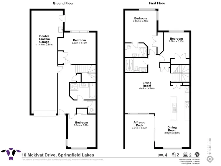 Floorplan of Homely house listing, 10 McKivat Drive, Springfield Lakes QLD 4300
