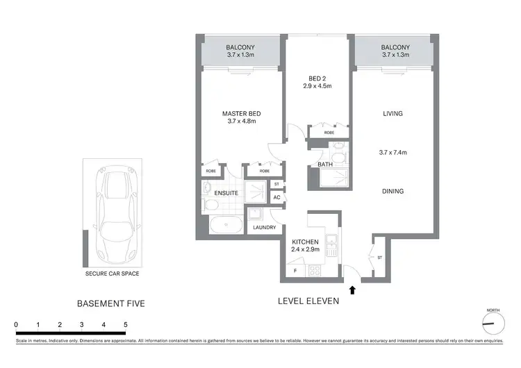 Floorplan of Homely apartment listing, 1102/281 Elizabeth Street, Sydney NSW 2000