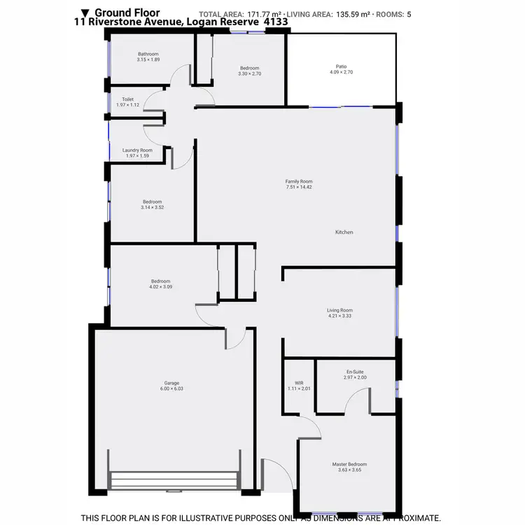 Floorplan of Homely house listing, 11 Riverstone Avenue, Logan Reserve QLD 4133