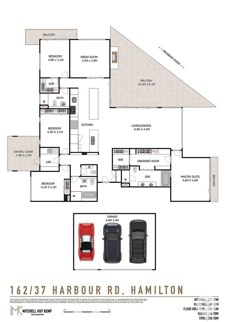 Floorplan of Homely apartment listing, 162/37 Harbour Road, Hamilton QLD 4007