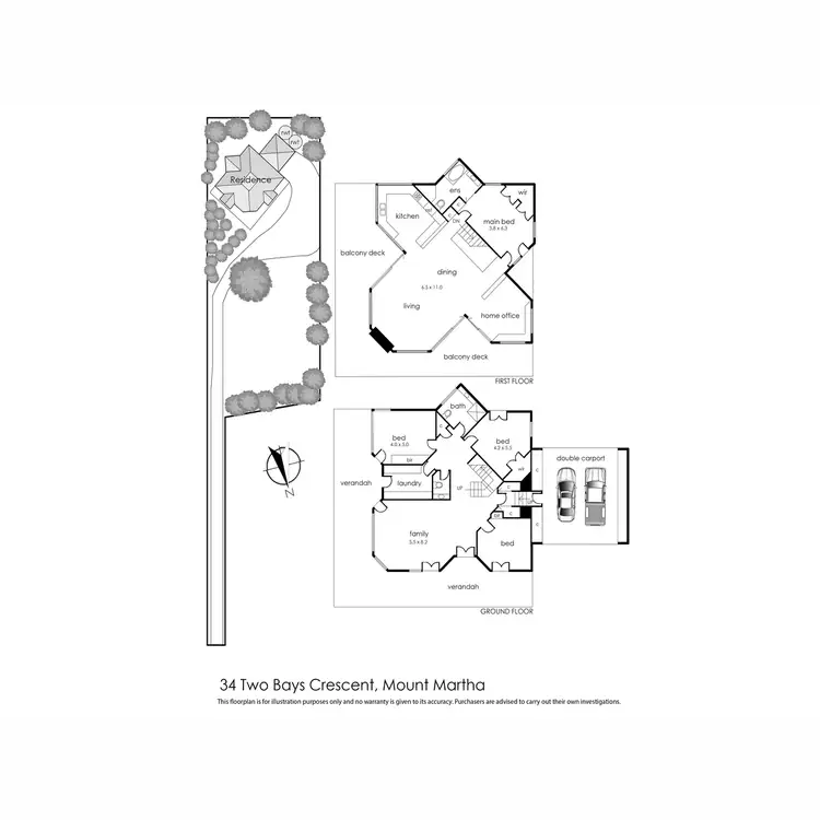 Floorplan of Homely house listing, 34 Two Bays Crescent, Mount Martha VIC 3934