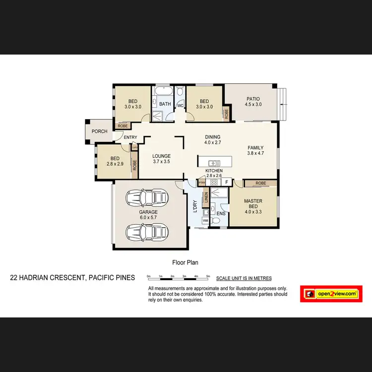 Floorplan of Homely house listing, 22 Hadrian Crescent, Pacific Pines QLD 4211