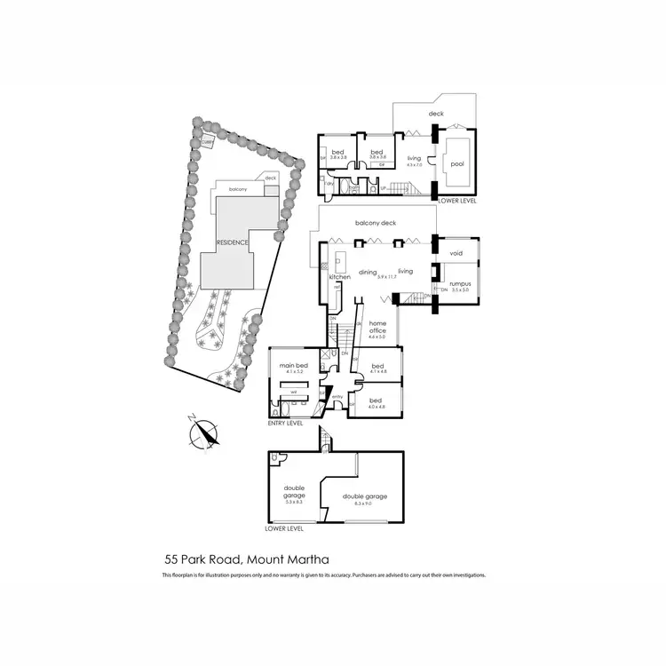 Floorplan of Homely house listing, 55 Park Road, Mount Martha VIC 3934