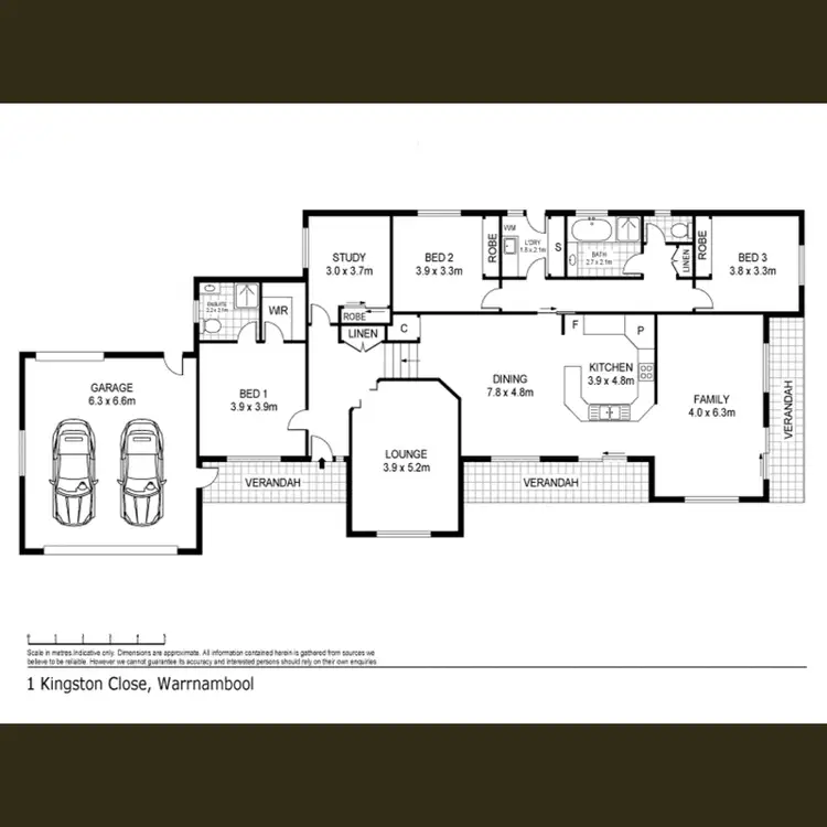 Floorplan of Homely house listing, 1 Kingston Close, Warrnambool VIC 3280